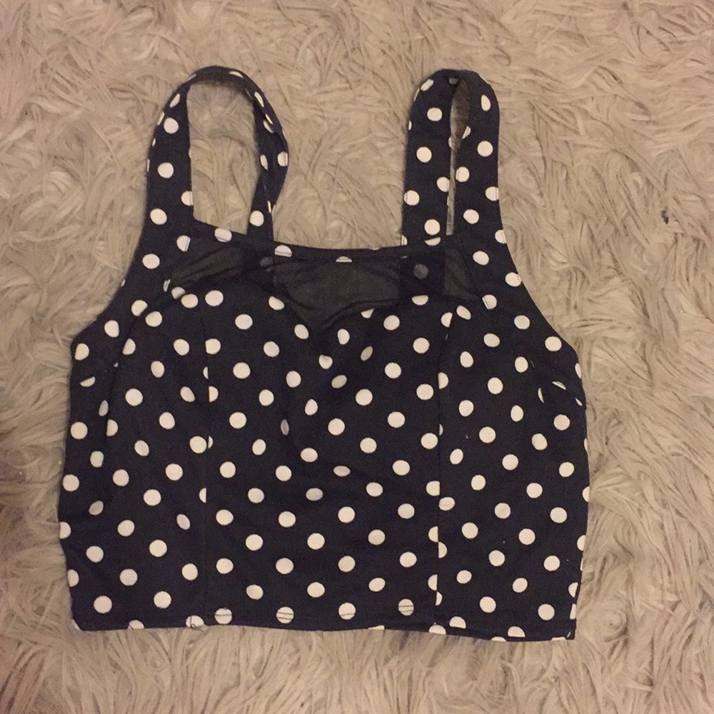 Polka dot crop top
